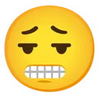 faccina che espira + faccina con smorfia