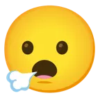 faccina che espira + faccina con bocca aperta