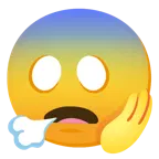 faccina che espira + faccina terrorizzata