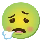 faccina che espira + faccina nauseata