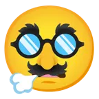 faccina che espira + faccina travestita