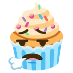 faccina che espira + cupcake