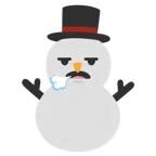 faccina che espira + pupazzo di neve senza neve