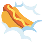 testa tra le nuvole + hot dog