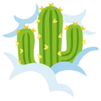 testa tra le nuvole + cactus