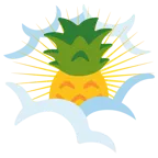 testa tra le nuvole + ananas