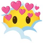 testa tra le nuvole + cuore con freccia