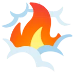 testa tra le nuvole + fuoco