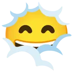 testa tra le nuvole + faccina con sorriso e occhi sorridenti