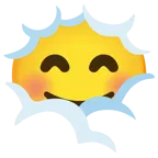 testa tra le nuvole + faccina con occhi sorridenti