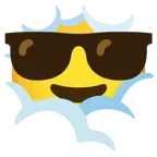 testa tra le nuvole + faccina con sorriso e occhiali da sole