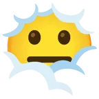 testa tra le nuvole + faccina neutra