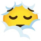 testa tra le nuvole + faccina pensierosa
