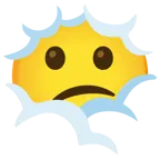 testa tra le nuvole + faccina confusa