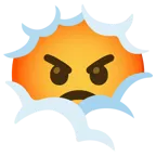 testa tra le nuvole + faccina accigliata