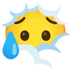 testa tra le nuvole + faccina delusa ma sollevata