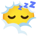 testa tra le nuvole + faccina che dorme