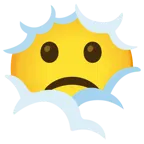 testa tra le nuvole + faccina leggermente imbronciata