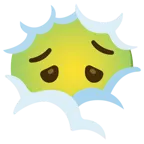 testa tra le nuvole + faccina nauseata