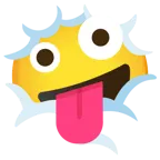 testa tra le nuvole + faccina impazzita