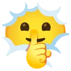 testa tra le nuvole + faccina che zittisce
