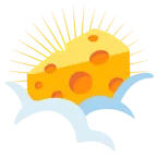 testa tra le nuvole + fetta di formaggio