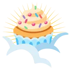 testa tra le nuvole + cupcake