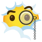 testa tra le nuvole + faccina con monocolo