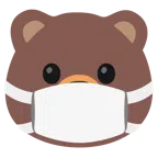 หมี + ผ้าคาดปาก