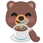 หมี + เครื่องดื่มร้อน