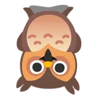 นกฮูก + หน้ากลับหัว