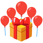 Geschenk + Luftballon