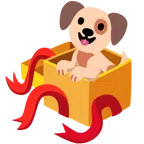 Geschenk + Hundegesicht