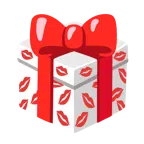 Geschenk + Kussabdruck