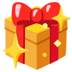 Geschenk + funkelndes Herz