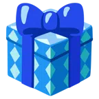 Geschenk + blaues Herz