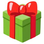 Geschenk + grünes Herz