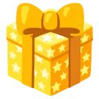 Geschenk + gelbes Herz