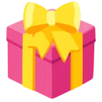 Geschenk + Herz mit Schleife