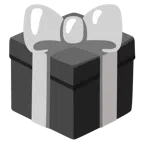 Geschenk + schwarzes Herz