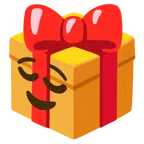 Geschenk + erleichtertes Gesicht