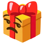 Geschenk + verstimmtes Gesicht