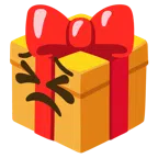 Geschenk + entschlossenes Gesicht