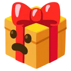 Geschenk + entsetztes Gesicht