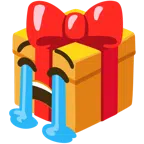 Geschenk + heulendes Gesicht