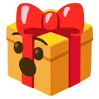 Geschenk + verdutztes Gesicht