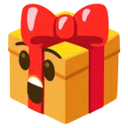 Geschenk + erstauntes Gesicht