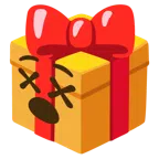Geschenk + benommenes Gesicht