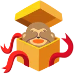 Geschenk + sich die Augen zuhaltendes Affengesicht