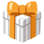 Geschenk + weißes Herz